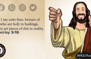 Beware of those who are holy in hashtags! Holy in Hashtags